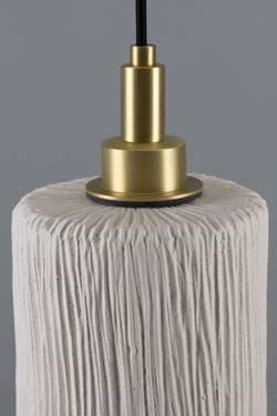 Senna raw ceramic white bathroom pendant light