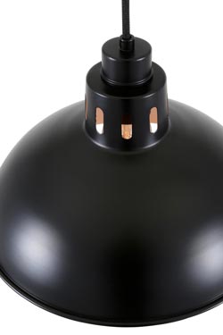 Bessemer suspension coupole noire intérieur cuivre