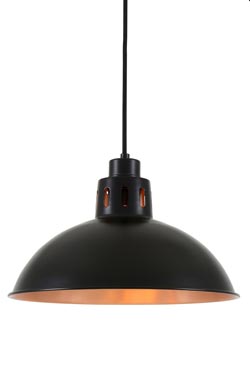 Bessemer suspension coupole noire intérieur cuivre - Suspension by Mullan