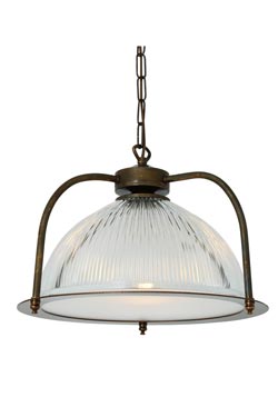 Bousta suspension industrielle en verre holophane - Suspension by Mullan