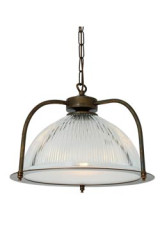 Bousta suspension industrielle en verre holophane - Suspension by Mullan