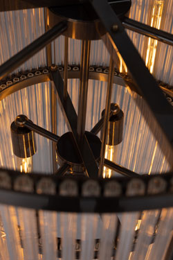 8-light Art Deco chandelier Caledon 