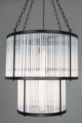 8-light Art Deco chandelier Caledon  - Chandeliers by Mullan