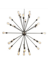 Sputnik 29-light silver chandelier Nagano - Chandeliers by Mullan