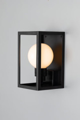 Hamilton black outdoor lantern wall lamp - Exterior wall lights by Mullan