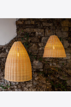 Grande suspension en rotin naturel 52cm Altus