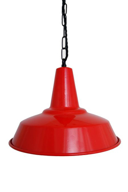 Hex suspension abat-jour conique rouge - Suspension by Mullan