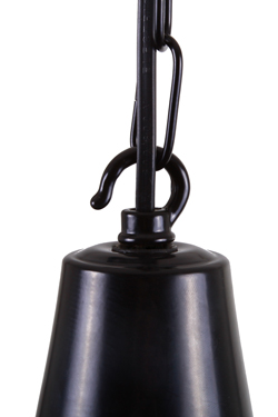 Hex suspension noire abat-jour conique