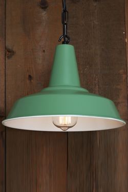 Hex suspension verte abat-jour conique - Suspension by Mullan