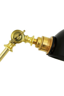 Lampe de bureau noire et dorée Puhos