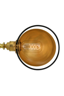 Lampe de bureau noire et dorée Puhos