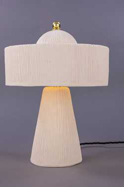 Lampe de table en céramique blanche Seville