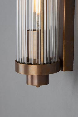 Louise applique de salle de bain en verre ondulé