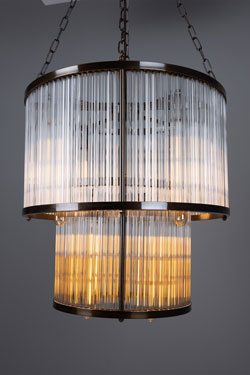 Lustre 8 lumières Art Déco Caledon