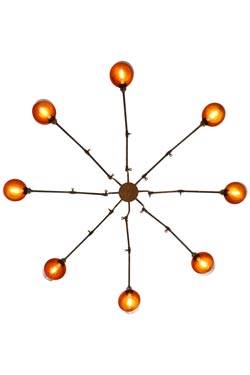 Lustre San Jose en laiton antique