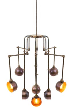 Lustre San Jose en laiton antique