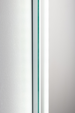 Miroir lumineux rectangulaire, avec commandes tactiles sur le miroir Seia
