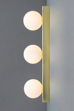 Noelani applique de salle de bain en laiton et 3 lumières