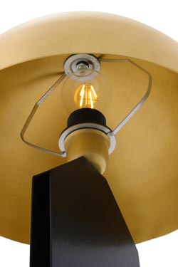 Pencil lampe de table noire et or