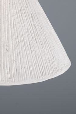 Conical pendant light in textured ceramic Tilia