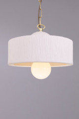 Cylindrical pendant light in textured ceramic Séville - Pendants by Mullan