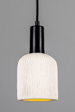 Osier natural ceramic pendant light - Pendants by Mullan