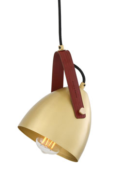 Southwark gilded brass pendant light - Pendants by Mullan