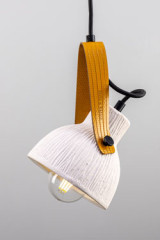 White ceramic bell pendant Pera - Pendants by Mullan