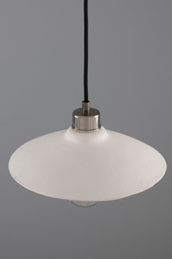 White textured ceramic dome pendant Pyrus