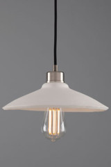 White textured ceramic dome pendant Pyrus - Pendants by Mullan