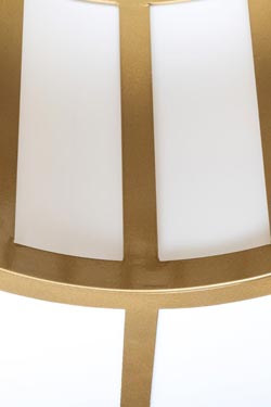 Santa Fe grand lustre Art Déco blanc et or