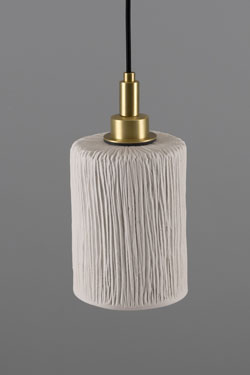 suspension blanche de salle de bain en céramique brute Senna