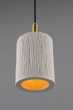 suspension blanche de salle de bain en céramique brute Senna