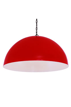 Suspension dôme Copenhagen rouge