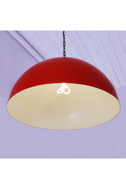 Suspension dôme Copenhagen rouge