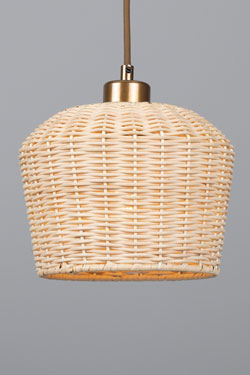 Suspension en cloche de rotin 20cm Manila - Suspension by Mullan