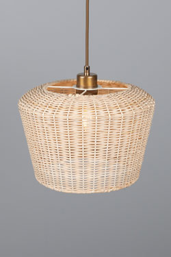 Suspension rotin naturel 30cm Manila