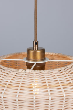 Suspension rotin naturel 30cm Manila