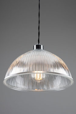 Suspension style industriel en verre cannelé Nova - Suspension by Mullan