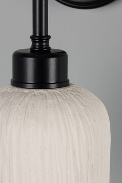 Wall lamp in textured natural ceramic Osier