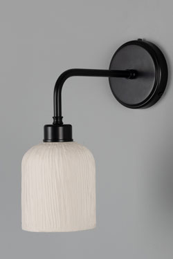 Wall lamp in textured natural ceramic Osier - Wall lights by Mullan