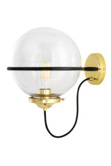 Orianmore glass ball and gilded metal wall lamp - Wall lights by Mullan