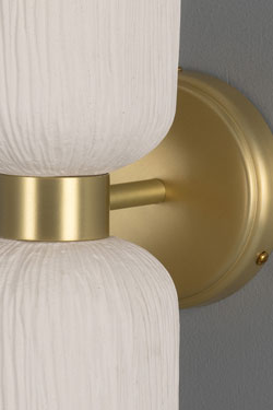 Sakura white textured ceramic hourglass wall light