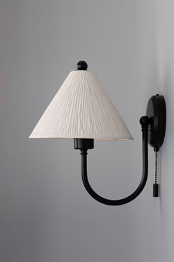 White textured ceramic wall light Tilia