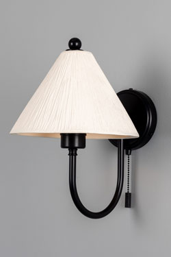 White textured ceramic wall light Tilia - Wall lights by Mullan