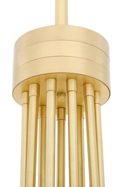 Wilmot lustre rétro 11 lumières en verre opale et doré