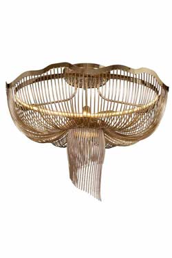 Medusa contemporary ceiling light in gold-plated steel - Ceiling lights by Myo