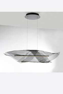 Aura contemporary pendant light in black steel mesh - Chandeliers by Myo