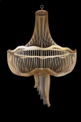 Medusa contemporary hot-air-balloon chandelier in matt gold-finish steel - Chandeliers by Myo
