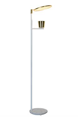 Black 1950s floor lamp with adjustable light, Lupa